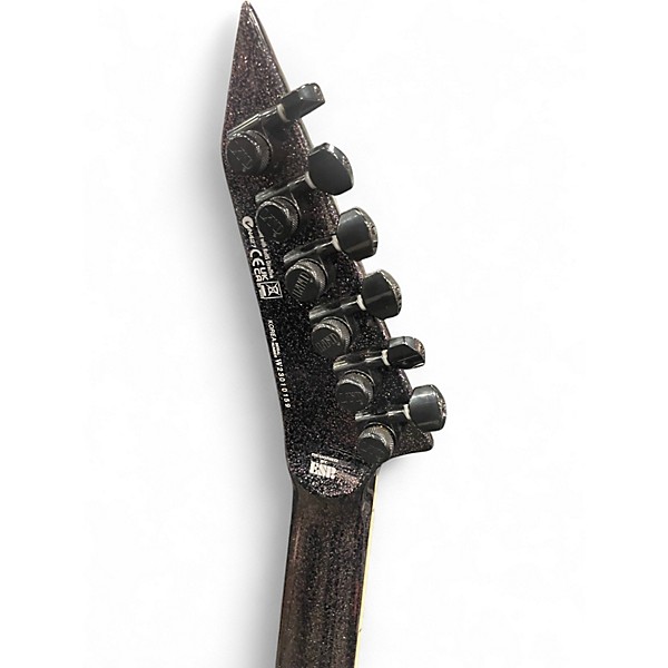 Used Esp Ltd KH-V BLACK SPARKLE Solid Body Electric Guitar