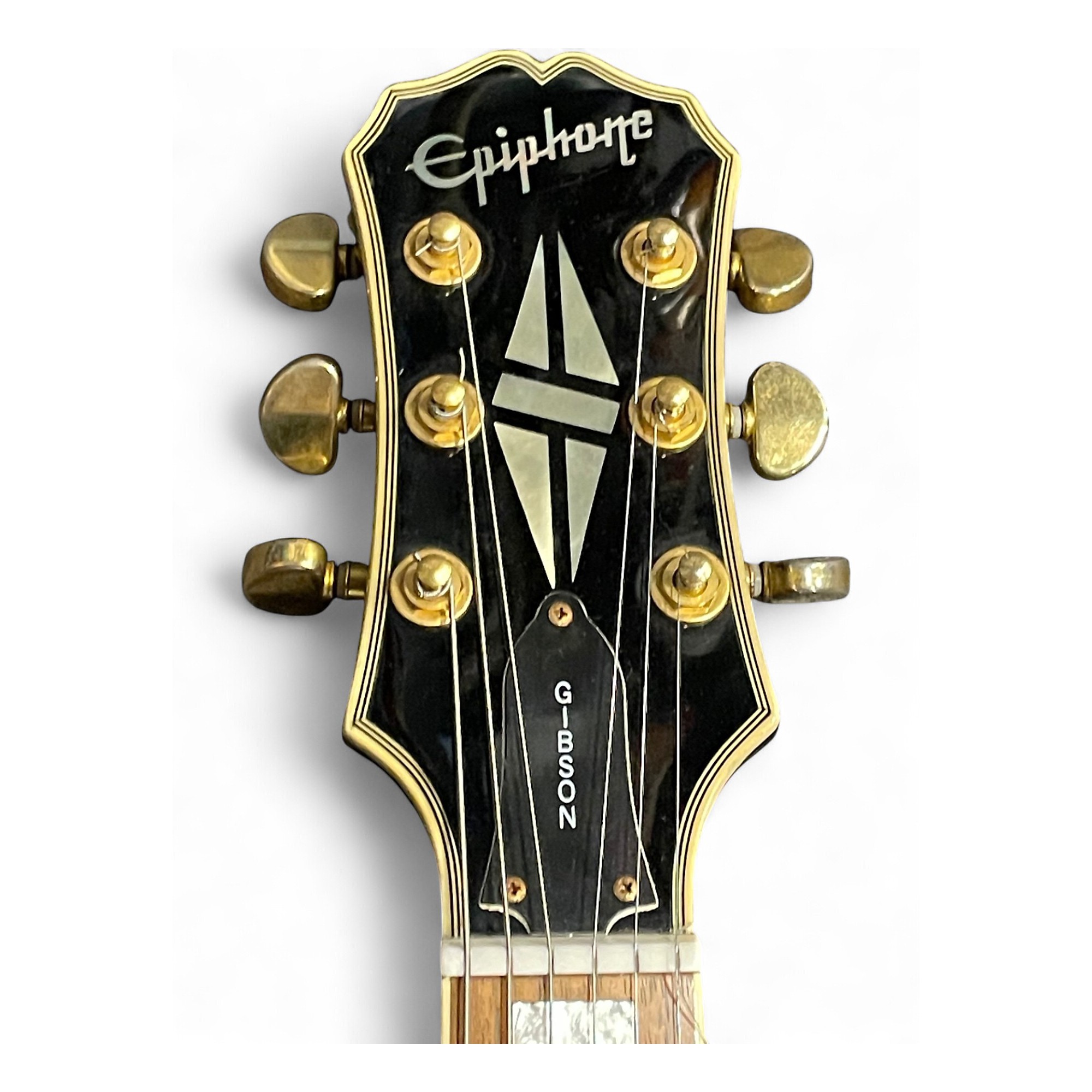 Epiphone Les Paul CUSTOM EB 2003年 Gibson Used 2003 Epiphone Les Paul Custom Black and Gold Solid Body