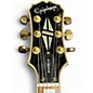 Used 2003 Epiphone Les Paul Custom Black and Gold Solid Body Electric Guitar