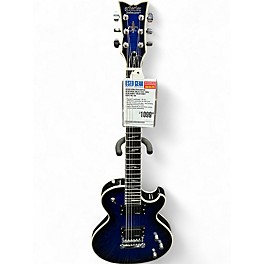 Used Schecter Guitar Research SOLO II SEE THRU BLUE BURST Solid Body Electric Guitar