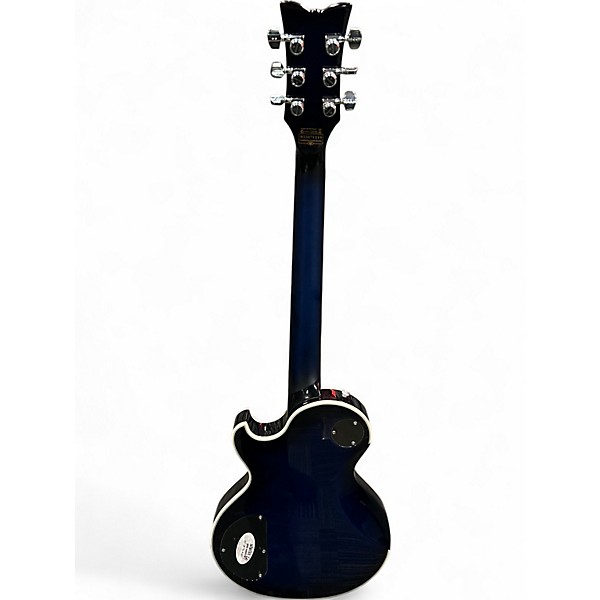 Used Schecter Guitar Research SOLO II SEE THRU BLUE BURST Solid Body Electric Guitar