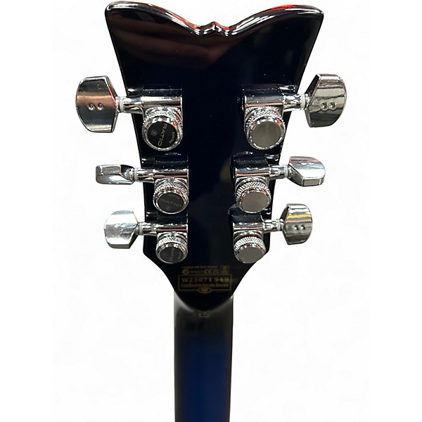 Used Schecter Guitar Research SOLO II SEE THRU BLUE BURST Solid Body Electric Guitar