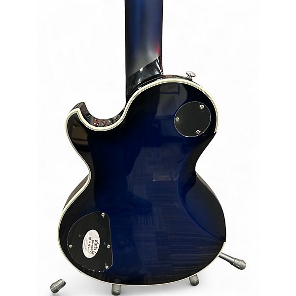 Used Schecter Guitar Research SOLO II SEE THRU BLUE BURST Solid Body Electric Guitar