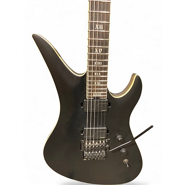 Used Schecter Guitar Research FR SLS Elite Evil Twin Black Solid Body Electric Guitar