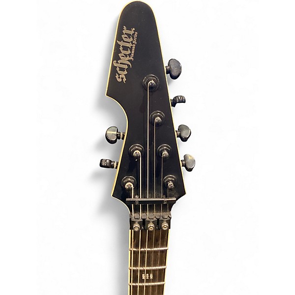 Used Schecter Guitar Research FR SLS Elite Evil Twin Black Solid Body Electric Guitar