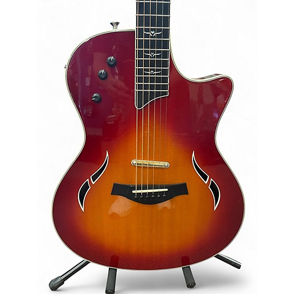 Used Taylor T5C Custom Cherry Sunburst Hollow Body Electric Guitar