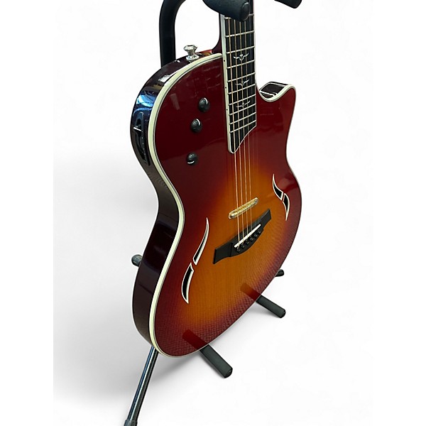 Used Taylor T5C Custom Cherry Sunburst Hollow Body Electric Guitar