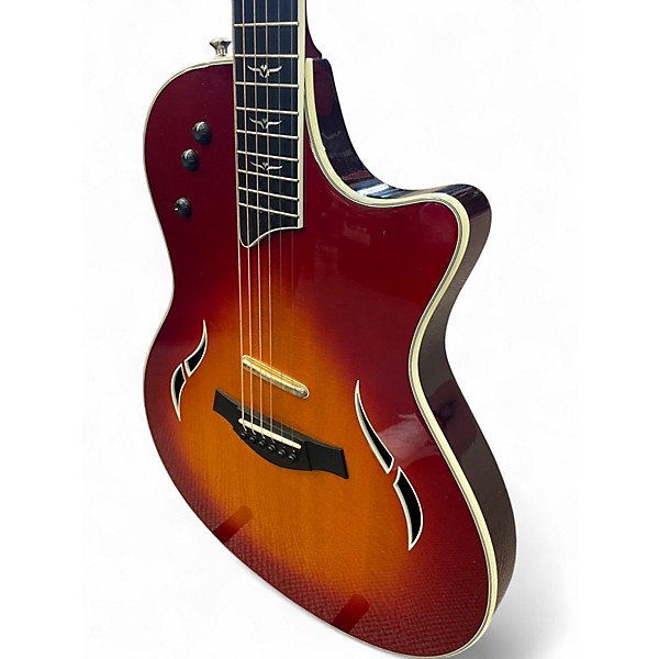 Used Taylor T5C Custom Cherry Sunburst Hollow Body Electric Guitar