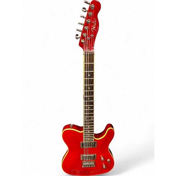 ギター Fender Custom Telecaster FMT HH RED Fender Telecaster Custom FMT HH Crimson Red Transparent