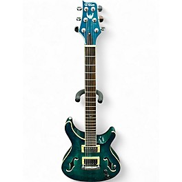 Used Dillion dx450 Metallic Aqua Marine Hollow Body Electric Guitar