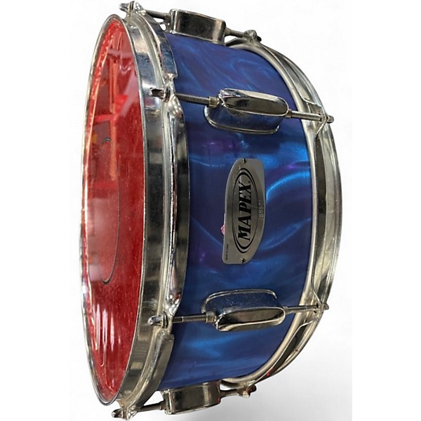 Used Mapex 14X6.5 Horizon Snare Blue Ghost Flames Drum