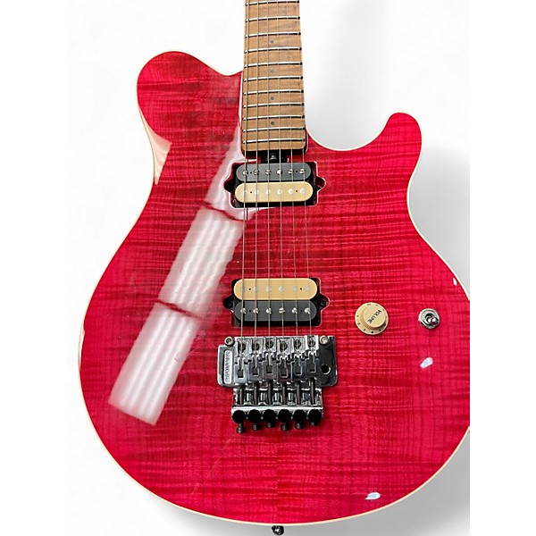 Used Ernie Ball Music Man Axis Trans Pink Solid Body Electric Guitar