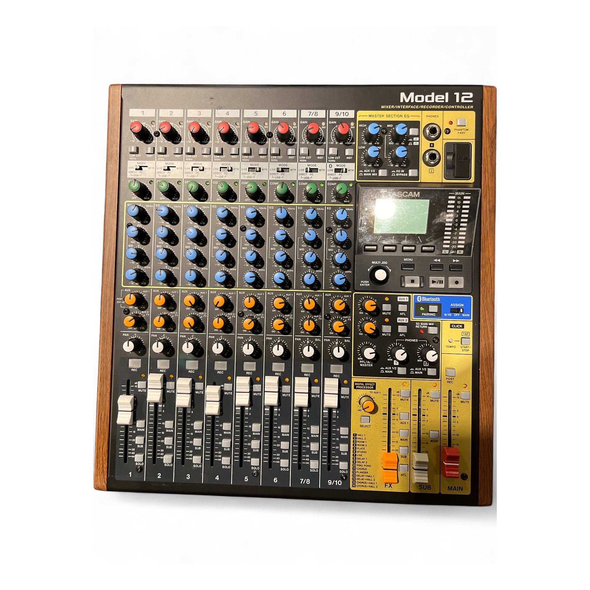 TASCAM Model 12 ミキサー Used TASCAM MODEL 12 Powered Mixer | Guitar Center
