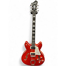 Used Hagstrom SUVIK-MDE Super Viking Mandarin Flame Hollow Body Electric Guitar