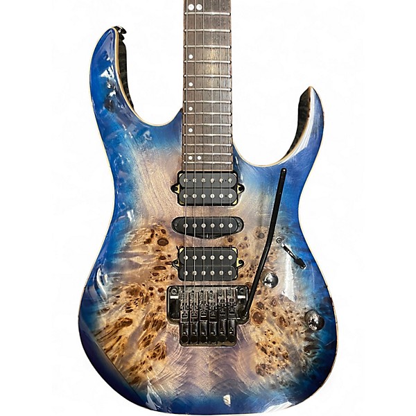 Used Ibanez RG1070PBZ Cerulean Blue Solid Body Electric Guitar