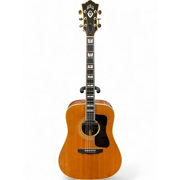 Vintage 1978 Guild D-55NT Natural Acoustic Electric Guitar