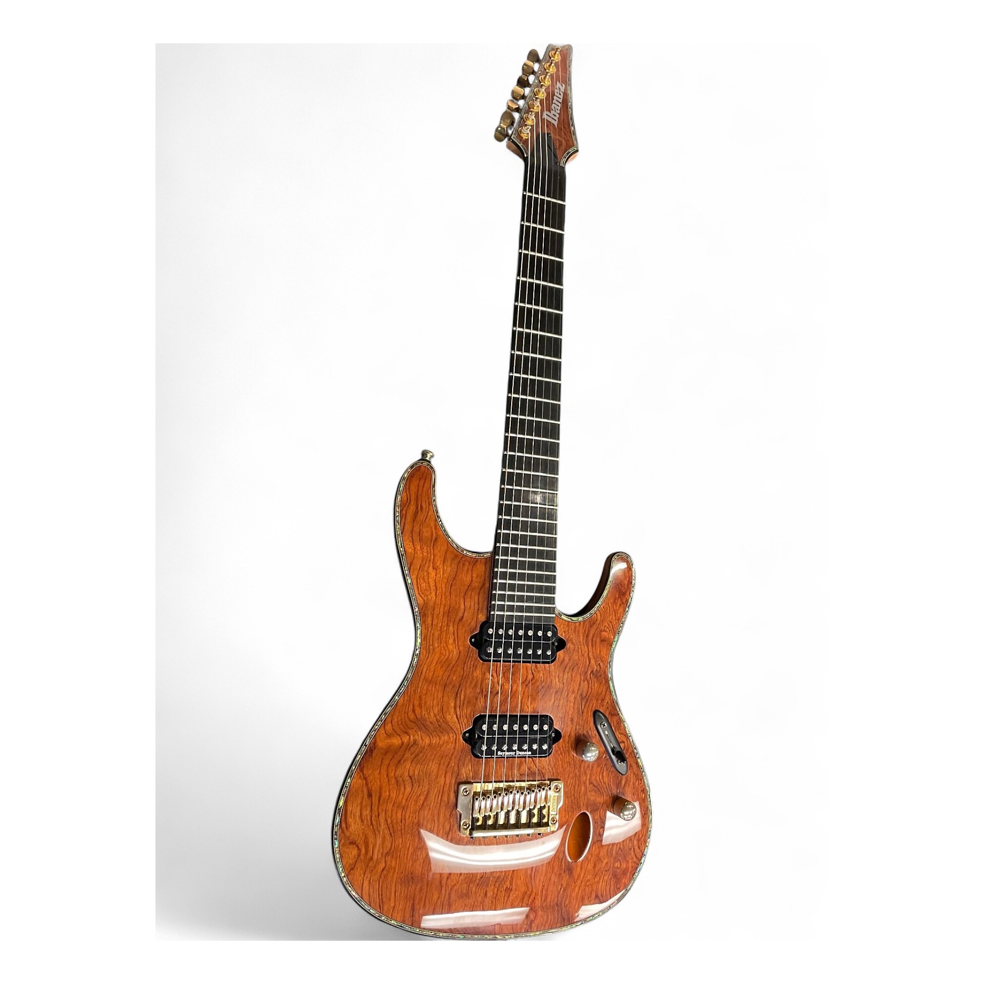 Used Ibanez SIX27FDBG Iron Label 7 String Bubinga Solid Body