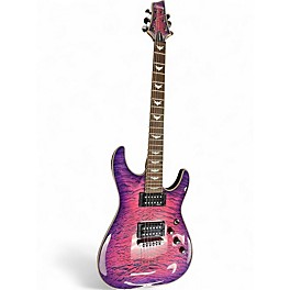 Used Schecter Guitar Research Omen Extreme 6 Purple Solid Body Electric Guitar