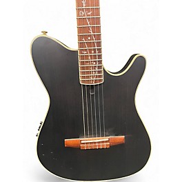 Used Ibanez TOD10N Black Classical Acoustic Electric Guitar