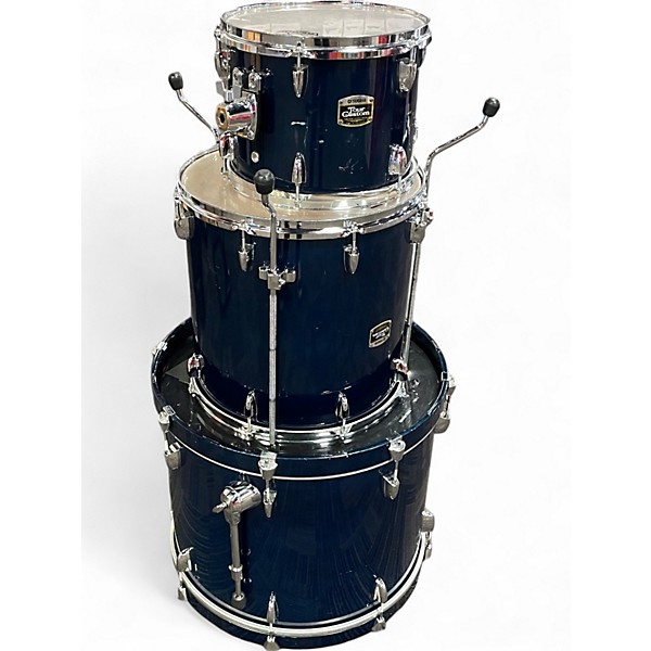 Used Yamaha 3 Piece Tour Custom Dark Blue Drum Kit