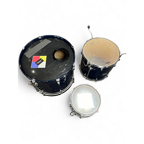 Used Yamaha 3 Piece Tour Custom Dark Blue Drum Kit