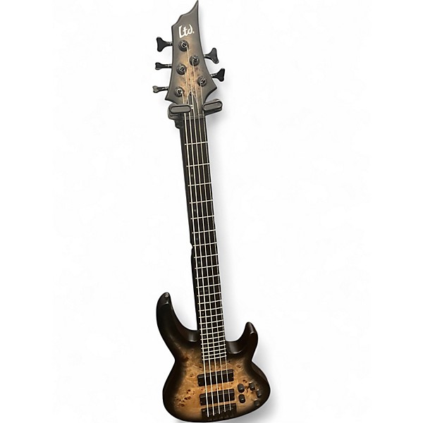 Used ESP LTD B5 Ebony Charcoal Burst Electric Bass Guitar
