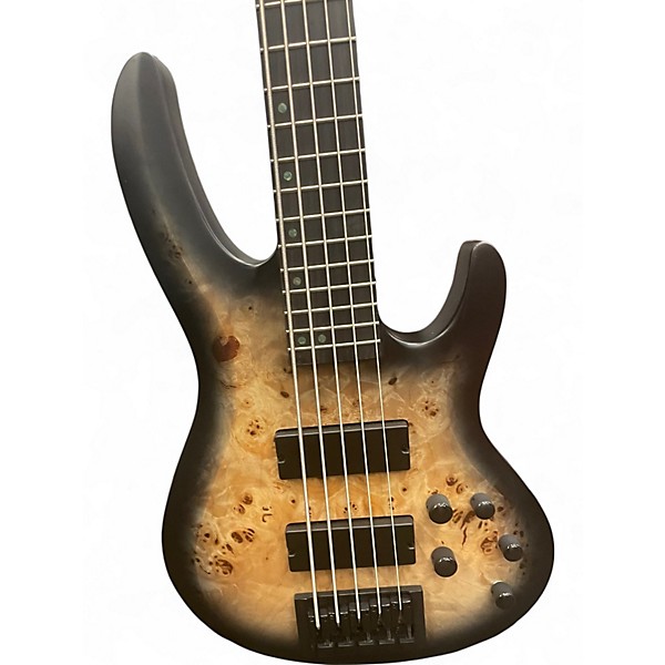 Used ESP LTD B5 Ebony Charcoal Burst Electric Bass Guitar