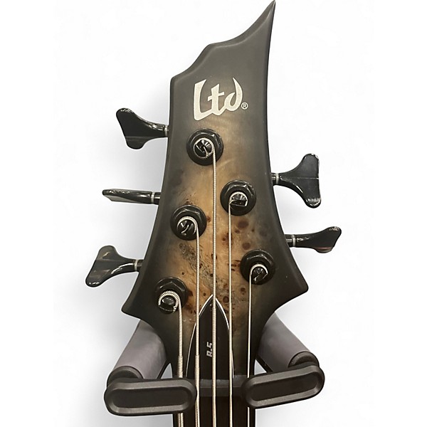 Used ESP LTD B5 Ebony Charcoal Burst Electric Bass Guitar
