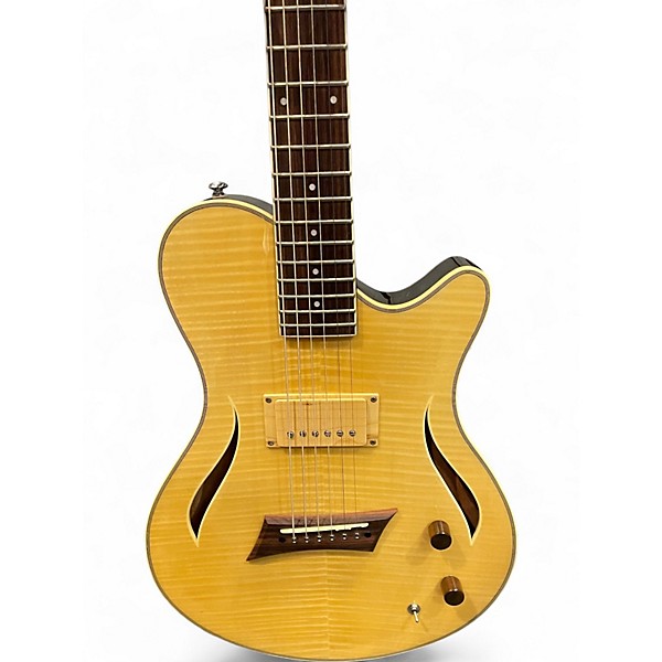 Used Michael Kelly Hybrid Thinline Yellow Acoustic Electric Guitar