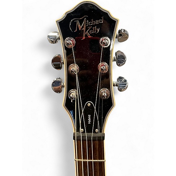 Used Michael Kelly Hybrid Thinline Yellow Acoustic Electric Guitar