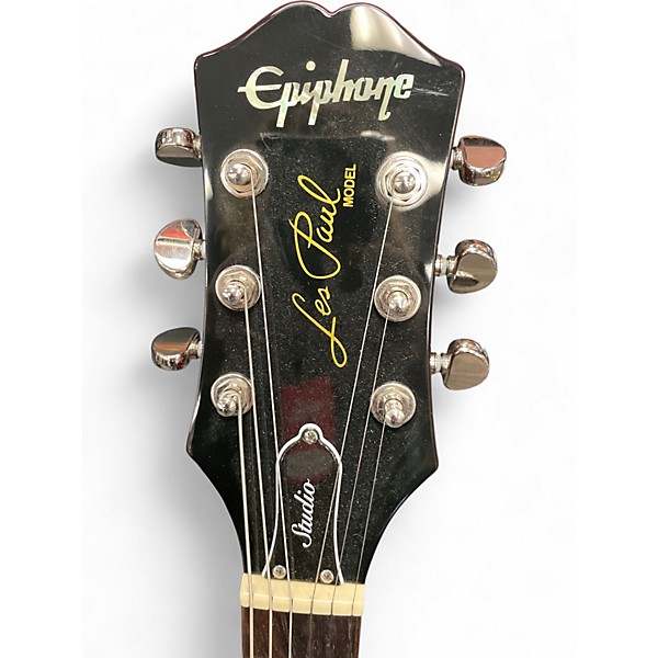 Used 2020s Epiphone Les Paul Studio Wine Red Solid Body Electric Guitar