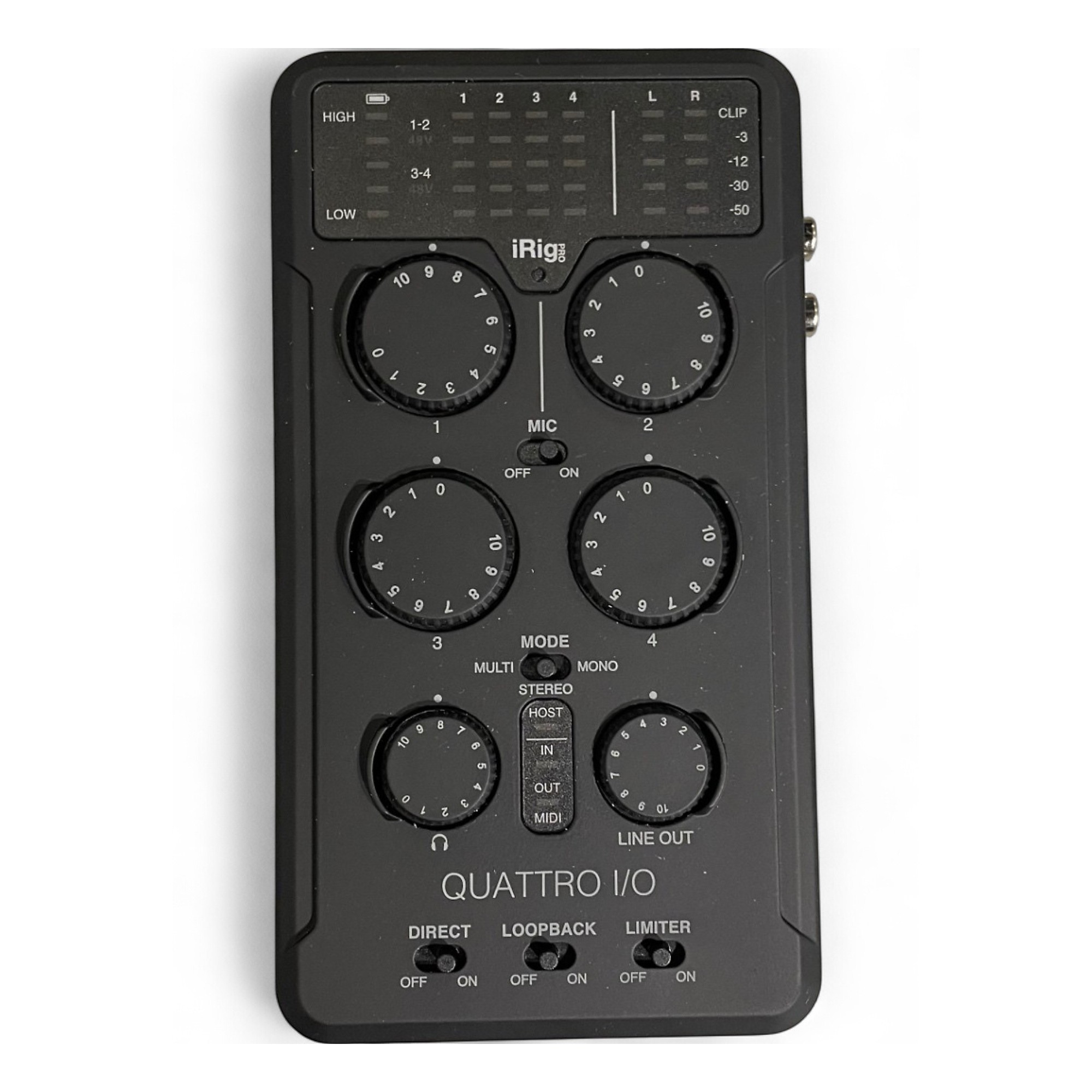 美品 iRig Pro Quattro I/O Deluxe iRig Pro Quattro I/O - 4-input professional field recording