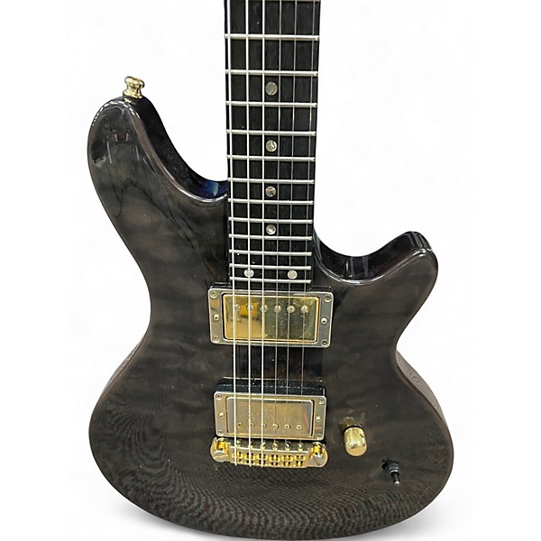 Used Edwards HELLION TRANS BLACK QUILT Solid Body Electric Guitar