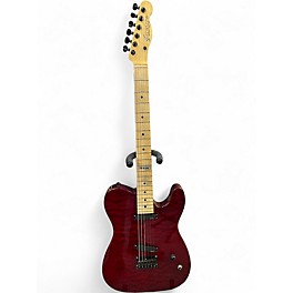 Used Edwards E-D-TE DIE DEEP RED QUILT Solid Body Electric Guitar