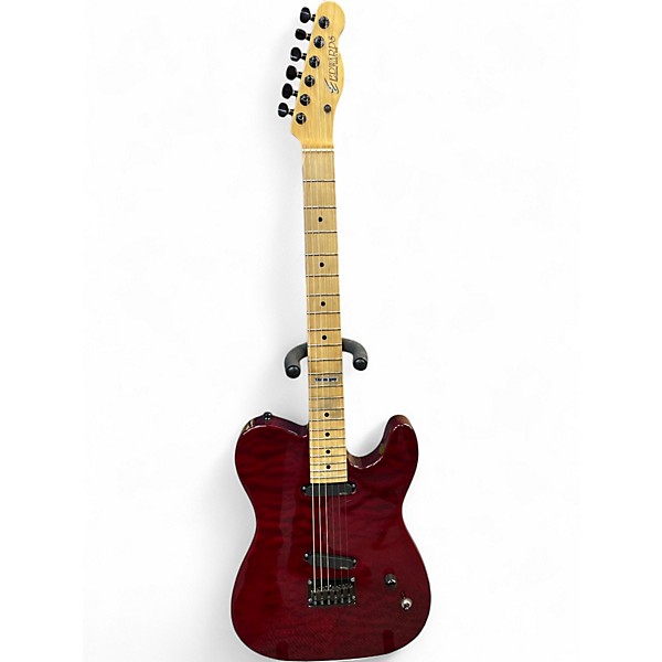 Used Edwards E-D-TE DIE DEEP RED QUILT Solid Body Electric Guitar
