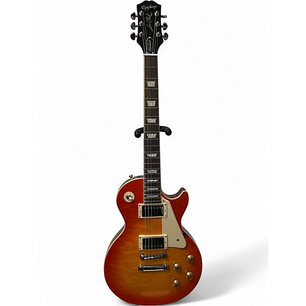 Used 2025 Epiphone LES PAUL STANDARD QUILT Cherry Sunburst Solid Body Electric Guitar