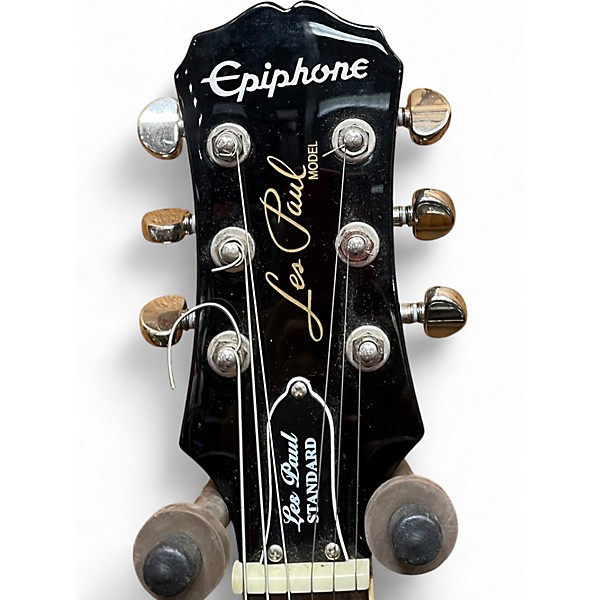 Used Epiphone Les Paul Standard Ebony Solid Body Electric Guitar