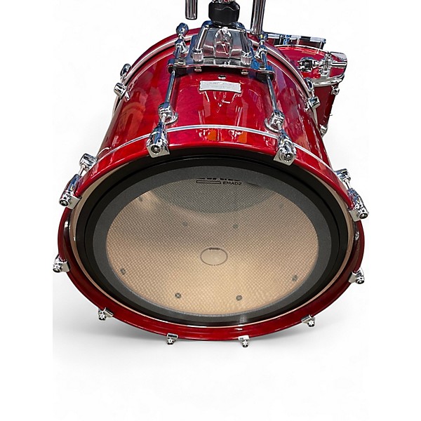 Used Mapex 4 Piece ORION SERIES Trans Crimson Red Drum Kit