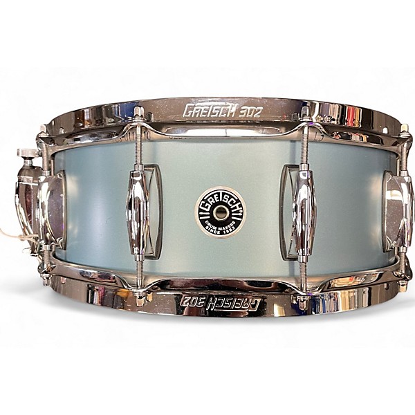 Used Gretsch Drums 4.5X14 Brooklyn Series Snare Satin Ice Blue Metallic Drum