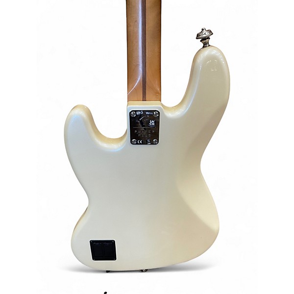 Used Fender Player Plus Jass Bass Olympic Pearl Electric Bass Guitar