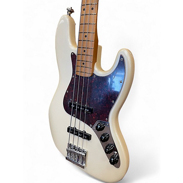Used Fender Player Plus Jass Bass Olympic Pearl Electric Bass Guitar