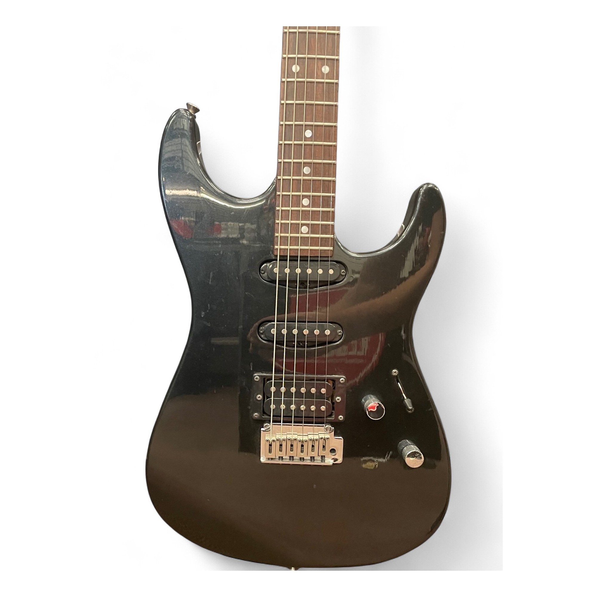 Used Squier STAGEMASTER Black Onyx Solid Body Electric Guitar