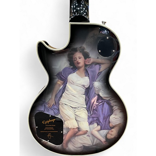 Used Epiphone Adam Jones Les Paul Custom Silver Burst Solid Body Electric Guitar