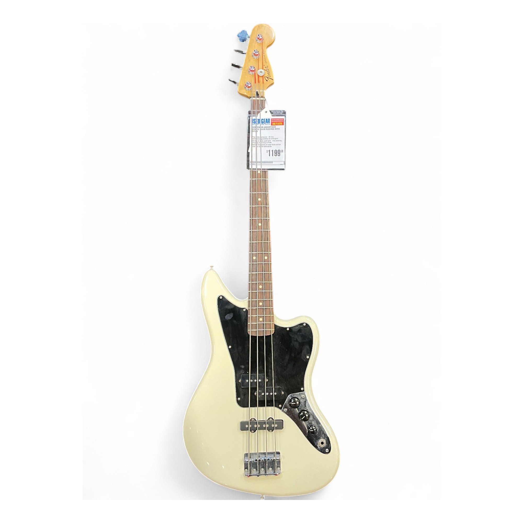 Used Fender Jaguar Bass Olympic White Electric Bass Guitar