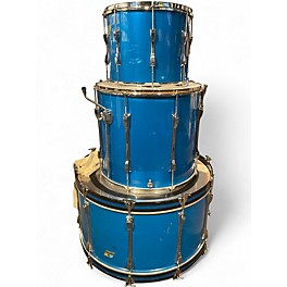 Vintage 1970s Ludwig 3 Piece 1970's Ludwig Kit Ocean Blue Drum Kit