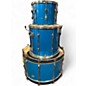 Vintage 1970s Ludwig 3 Piece 1970's Ludwig Kit Ocean Blue Drum Kit thumbnail
