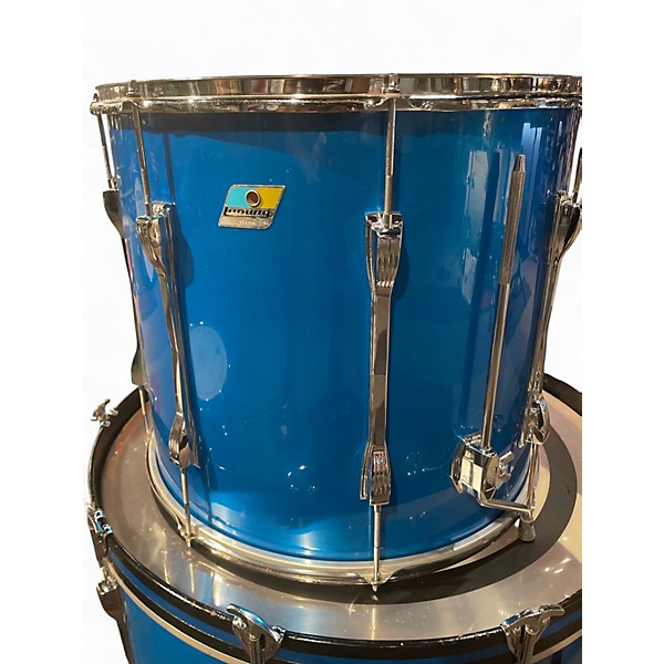 Vintage 1970s Ludwig 3 Piece 1970's Ludwig Kit Ocean Blue Drum Kit