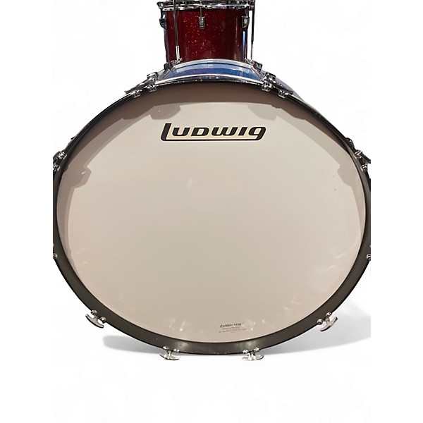 Vintage 1970s Ludwig 3 Piece 1970's Ludwig Kit Ocean Blue Drum Kit