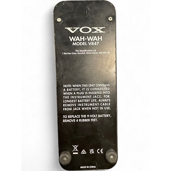 Used VOX V847 Reissue Wah Effect Pedal | Guitar Center