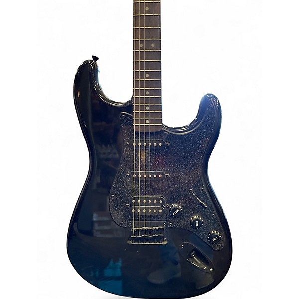 Used Squier Standard Stratocaster Black Solid Body Electric